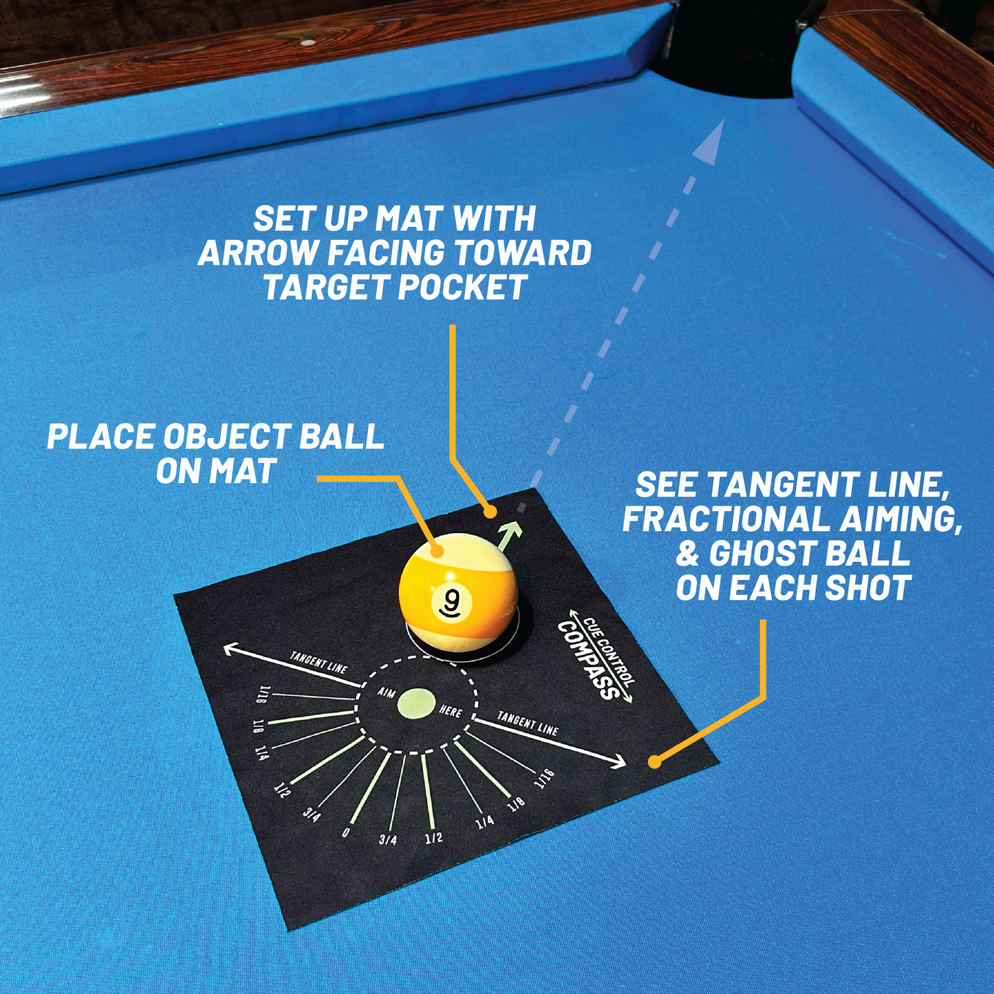 Cue Control Compass + Target Mat